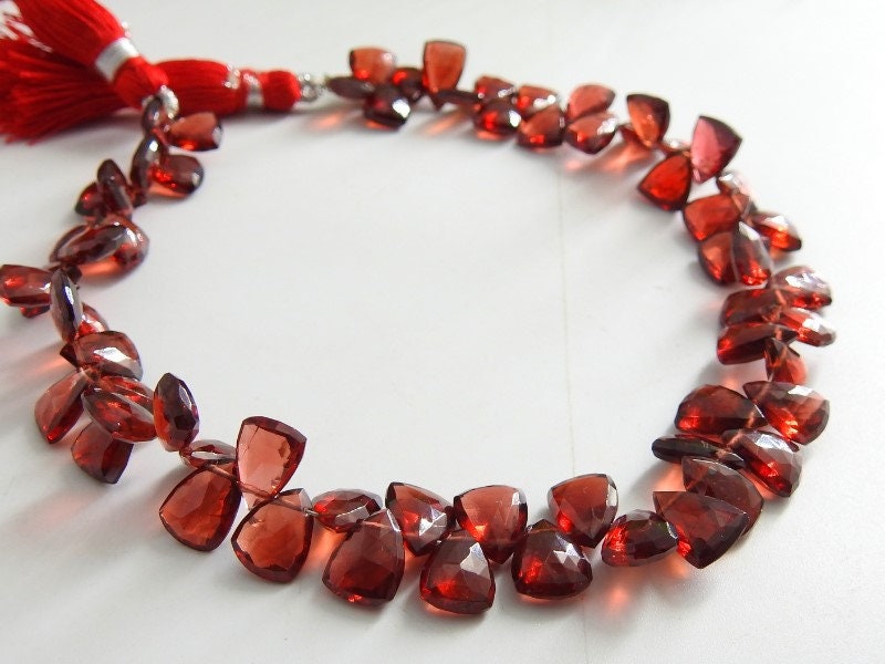 Mozambique Garnet Faceted Long Trillion,Briolette,Teardrop,Bead,Pyramid,Drop,Loose Stone,For Making Jewelry 100%Natural 8Inch Strand PME-BR5 | Save 33% - Rajasthan Living 16