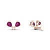 Natural Rhodolite Garnet Dainty 14K Stud Earrings, Handmade Gold Climber Studs For Women, Everyday Gemstone Earring For Her, Party Earrings | Save 33% - Rajasthan Living 20