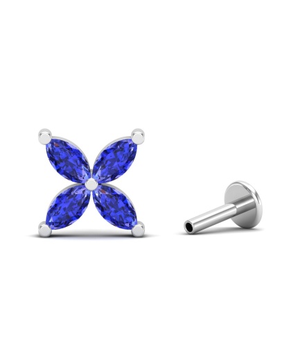 Dainty Natural Tanzanite 14K Stud Earrings, Handmade Butterfly Stud Earrings For Her, Everyday Gemstone Earring For Women, Party Earrings | Save 33% - Rajasthan Living