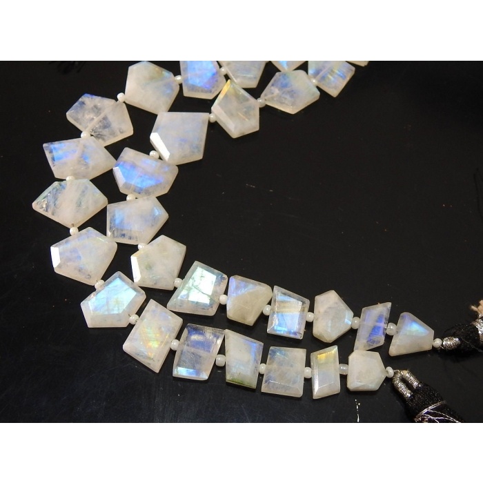 White Rainbow Moonstone Faceted Fancy Briolette,Hut,Pantagon,Trapezoid,Marquise,Crown Cut,14Piece 15X9To8X5MM Approx PME(BR2) | Save 33% - Rajasthan Living 10