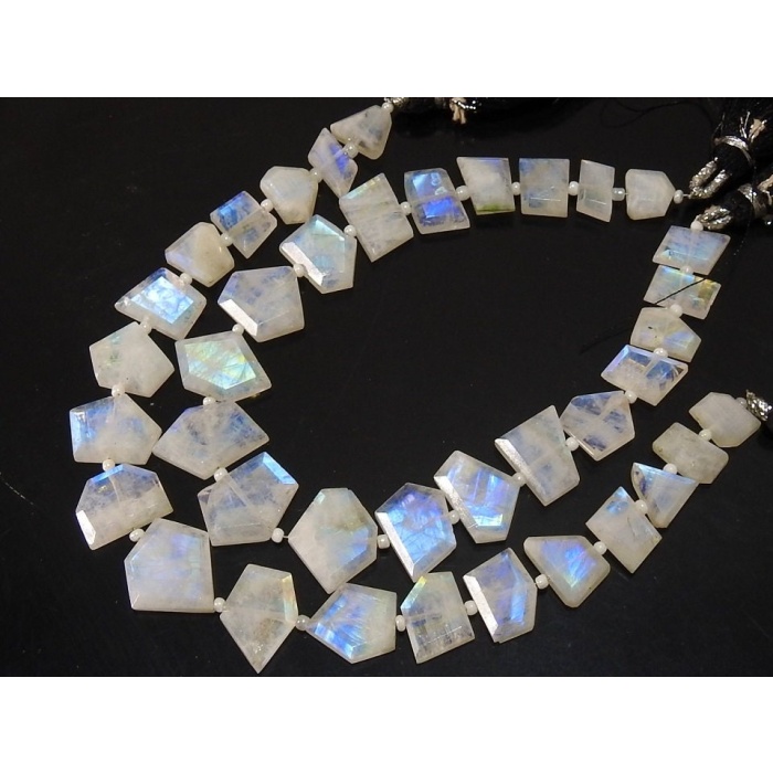 White Rainbow Moonstone Faceted Fancy Briolette,Hut,Pantagon,Trapezoid,Marquise,Crown Cut,14Piece 15X9To8X5MM Approx PME(BR2) | Save 33% - Rajasthan Living 7