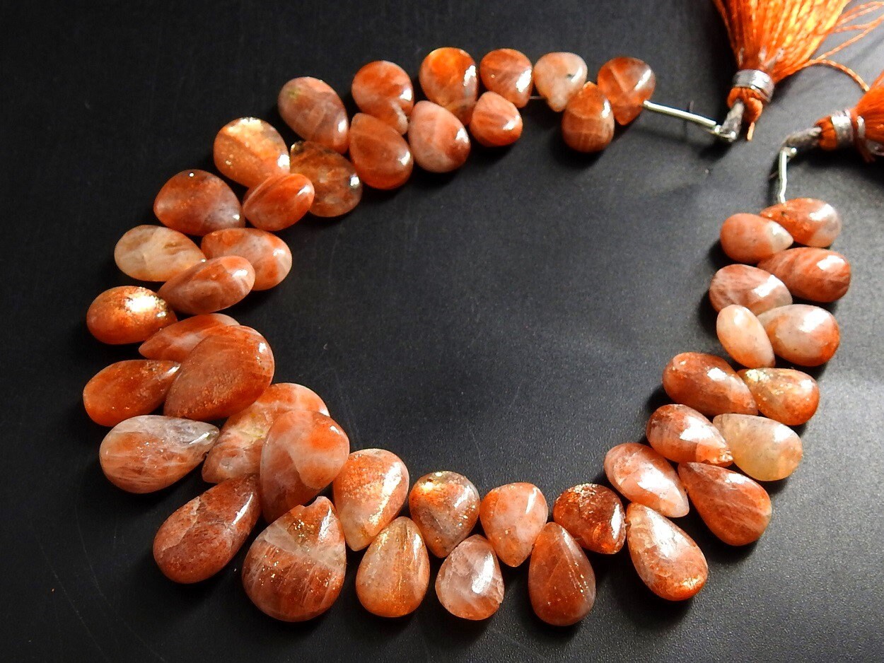 Sunstone Smooth Teardrop,Handmade,Loose Stone,Bead,For Making Jewelry 100%Natural 8Inch 17X11To9X6MM Approx Wholesaler Supplies Pme-BR7 | Save 33% - Rajasthan Living 16