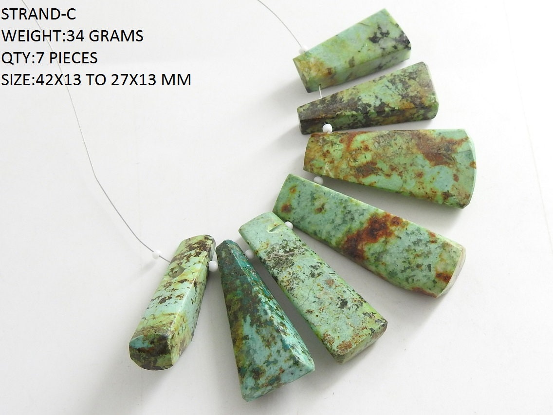 African Turquoise Smooth Cabochon Briolette,Fancy,Sideways Drill,Loose Stone,Baguette,Rectangle Wholesaler Supplies 100%Natural BR9 | Save 33% - Rajasthan Living 18