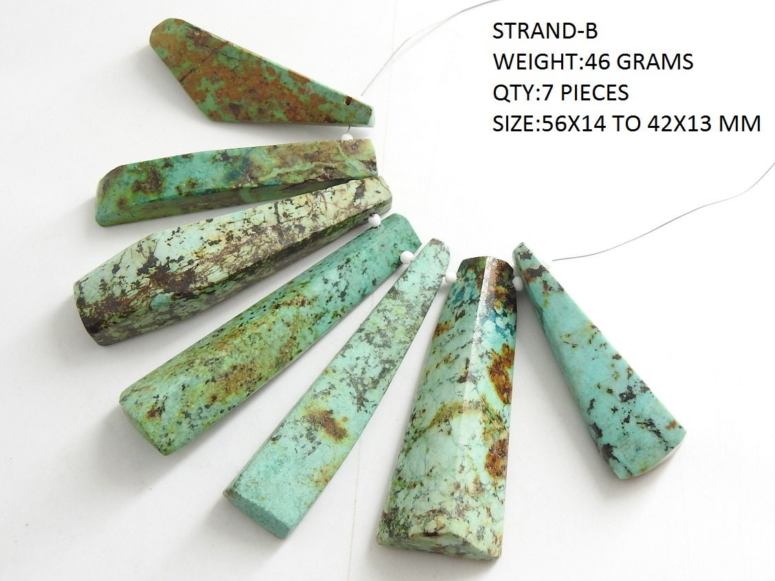 African Turquoise Smooth Cabochon Briolette,Fancy,Sideways Drill,Loose Stone,Baguette,Rectangle Wholesaler Supplies 100%Natural BR9 | Save 33% - Rajasthan Living 17