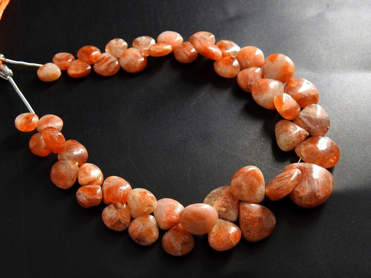 Sunstone Smooth Hearts,Teardrop,Handmade,Loose Stone,For Making Jewelry 100%Natural 8Inch 13X13To8X8MM Approx Wholesaler Supplies Pme-BR7 | Save 33% - Rajasthan Living 13