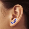 14K Dainty Natural Tanzanite Climber Stud Earrings, Gold Stud Earring For Women, Everyday Gemstone Earrings For Her, December Birthstone | Save 33% - Rajasthan Living 20