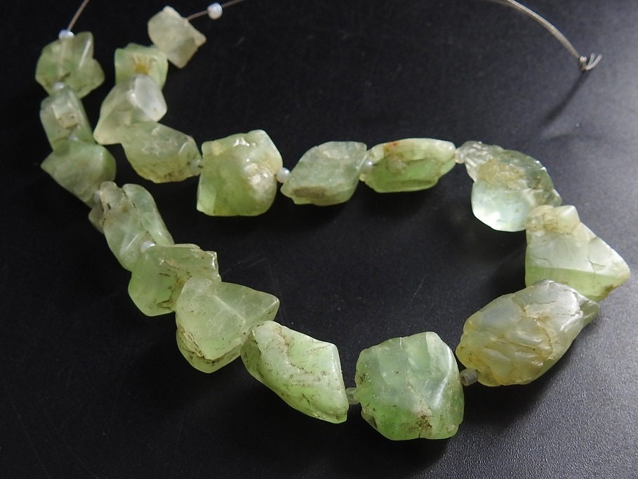 Green Moonstone Nuggets,Rough,Tumble,Loose Raw Stone,Minerals,Crystal,8Inch Strand 18X11To12X9MM Approx,Wholesaler,Supplies,100%Natural R5 | Save 33% - Rajasthan Living 13