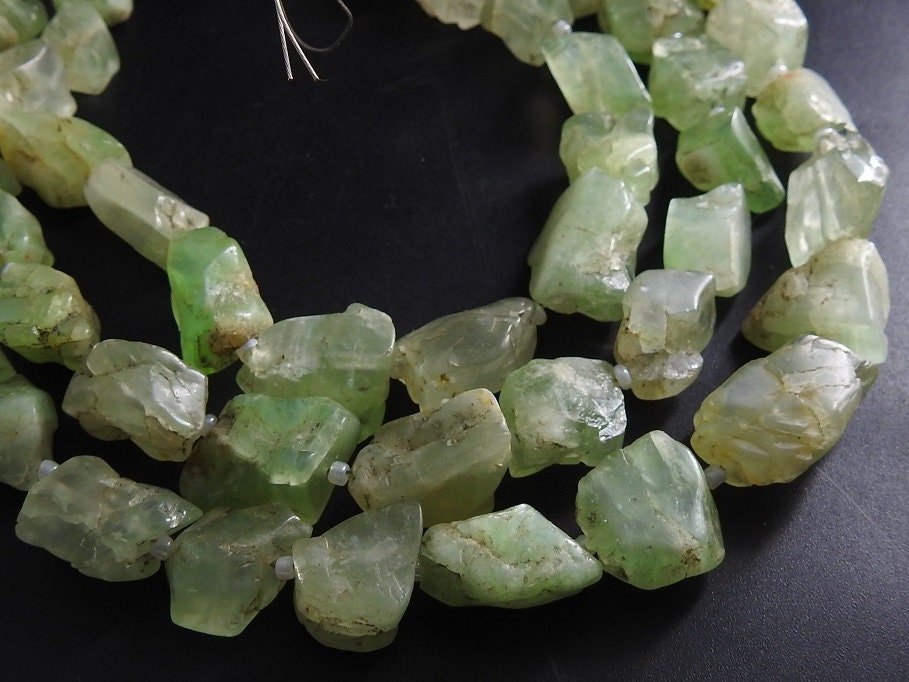 Green Moonstone Nuggets,Rough,Tumble,Loose Raw Stone,Minerals,Crystal,8Inch Strand 18X11To12X9MM Approx,Wholesaler,Supplies,100%Natural R5 | Save 33% - Rajasthan Living 14