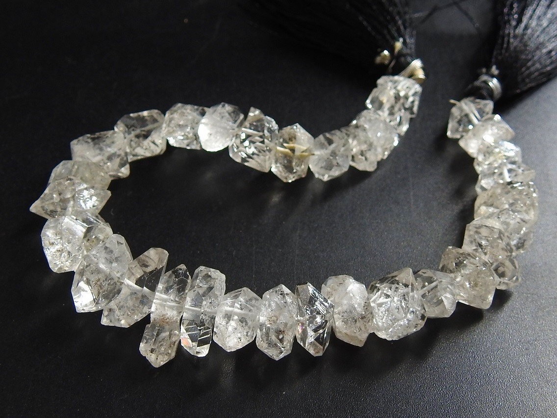 Herkimer Diamond Natural Rough,Uncut,Anklet,Nugget,Chips,Healing Crystal,Loose Raw Stone 8Inch Strand 15X6To10X7MM Approx RB4 | Save 33% - Rajasthan Living 12