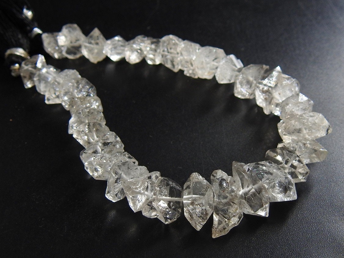 Herkimer Diamond Natural Rough,Uncut,Anklet,Nugget,Chips,Healing Crystal,Loose Raw Stone 8Inch Strand 15X6To10X7MM Approx RB4 | Save 33% - Rajasthan Living 14