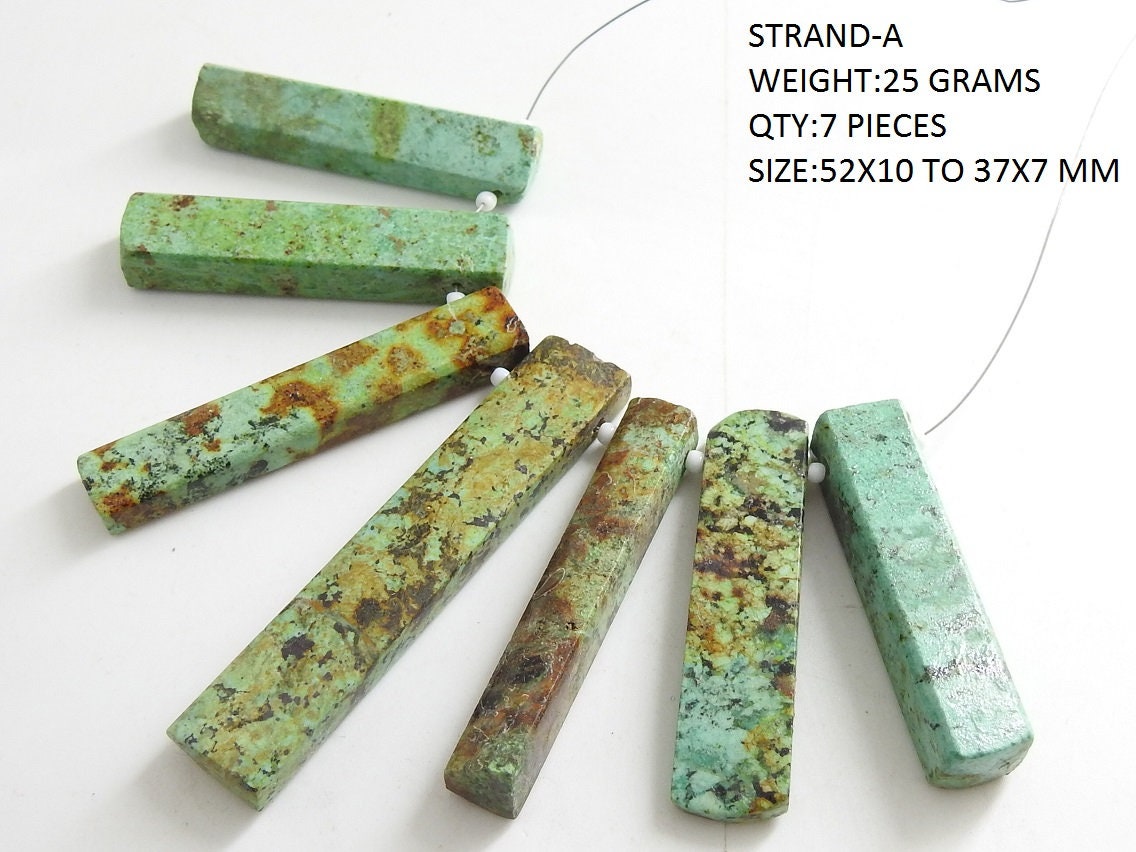 African Turquoise Smooth Cabochon Briolette,Fancy,Sideways Drill,Loose Stone,Baguette,Rectangle Wholesaler Supplies 100%Natural BR9 | Save 33% - Rajasthan Living 16