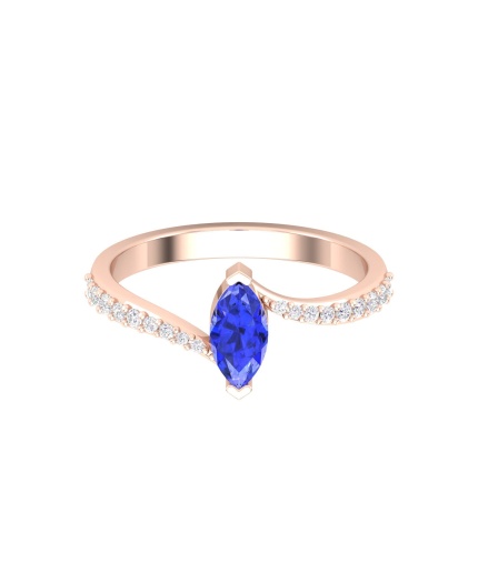 14K Dainty Natural Tanzanite Statement Ring, Everyday Gemstone Ring For Women, Gold Wedding Ring For Her, December Birthstone Promise Ring | Save 33% - Rajasthan Living 5