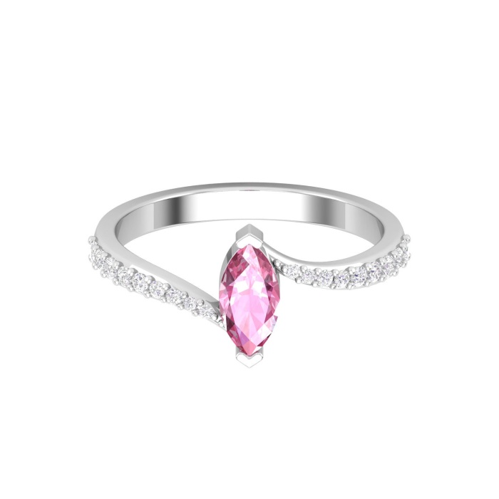 Natural Pink Spinel 14K Promise Ring, Everyday Gemstone Rose Gold Ring For Her, Dainty Statement Ring For Women, August Birthstone Rings | Save 33% - Rajasthan Living 6