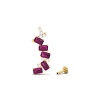Dainty 14K Natural Rhodolite Garnet Ear Climbers, Gold Stud Earrings For Women, EVeryday Gemstone Earring For Her, Handmade Garnet Earrings | Save 33% - Rajasthan Living 16