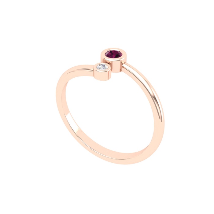 14K Dainty Natural Rhodolite Garnet Statement Ring, Everyday Gemstone Ring For Women, Gold Wedding Ring For Her, January Birthstone Ring | Save 33% - Rajasthan Living 8