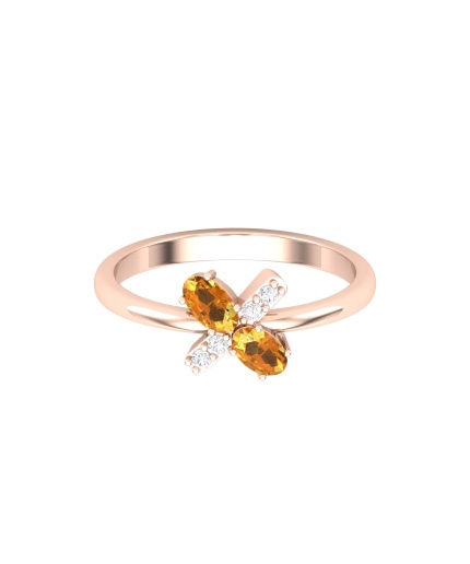 Solid 14K Gold Natural Citrine Ring, Everyday Gemstone Ring For Her, Handmade Jewellery For Women, November Birthstone Statement Ring | Save 33% - Rajasthan Living