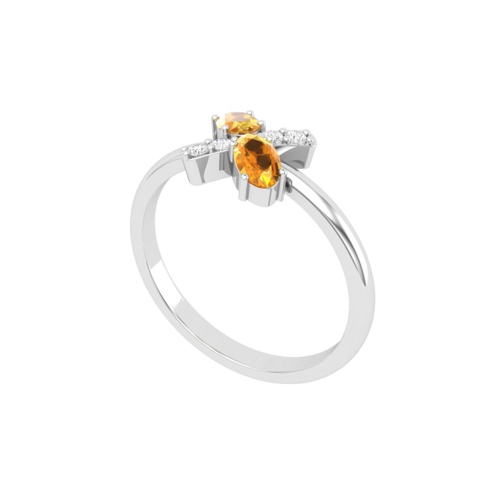 Solid 14K Gold Natural Citrine Ring, Everyday Gemstone Ring For Her, Handmade Jewellery For Women, November Birthstone Statement Ring | Save 33% - Rajasthan Living 11