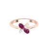 Dainty 14K Gold Natural Garnet Ring, Everyday Gemstone Ring For Her, Handmade Jewellery For Women, January Birthstone Multistone Ring | Save 33% - Rajasthan Living 16