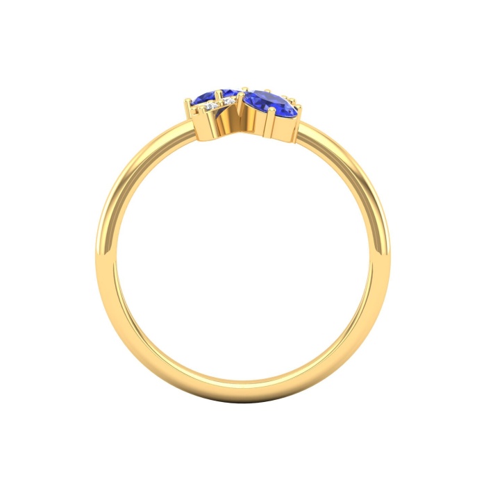 Solid 14K Gold Natural Tanzanite Ring, Everyday Gemstone Ring For Her, Handmade Jewellery For Women, December Birthstone Statement Ring | Save 33% - Rajasthan Living 10