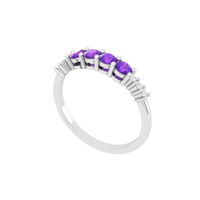 Dainty 14K Gold Natural Amethyst Ring, Everyday Gemstone Ring For Her, Handmade Jewellery For Women, February Birthstone Statement Ring | Save 33% - Rajasthan Living 12