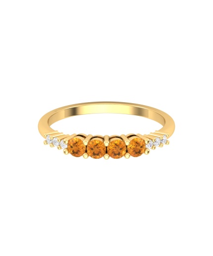Dainty 14K Gold Natural Citrine Ring, Everyday Gemstone Ring For Her, Handmade Jewellery For Women, November Birthstone Statement Ring | Save 33% - Rajasthan Living