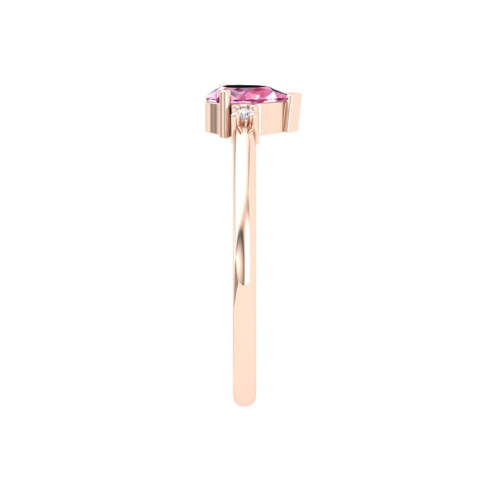 Solid 14K Gold Natural Pink Spinel Ring, Everyday Gemstone Ring For Her, Handmade Jewellery For Women, August Birthstone Multistone Ring | Save 33% - Rajasthan Living 13