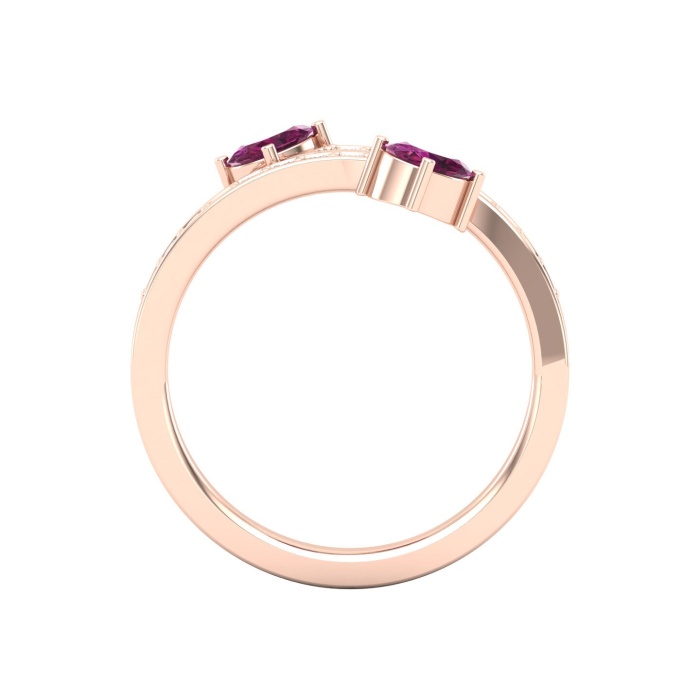Dainty 14K Gold Natural Rhodolite Garnet Ring, Everyday Gemstone Ring For Her, Handmade Jewelry For Women, January Birthstone Statement Ring | Save 33% - Rajasthan Living 7