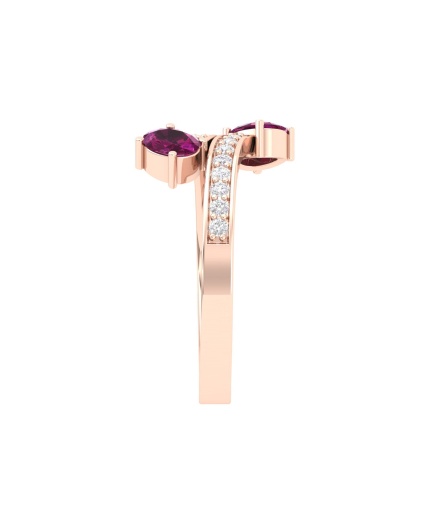 Dainty 14K Gold Natural Rhodolite Garnet Ring, Everyday Gemstone Ring For Her, Handmade Jewelry For Women, January Birthstone Statement Ring | Save 33% - Rajasthan Living 3