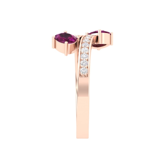 Dainty 14K Gold Natural Rhodolite Garnet Ring, Everyday Gemstone Ring For Her, Handmade Jewelry For Women, January Birthstone Statement Ring | Save 33% - Rajasthan Living 6