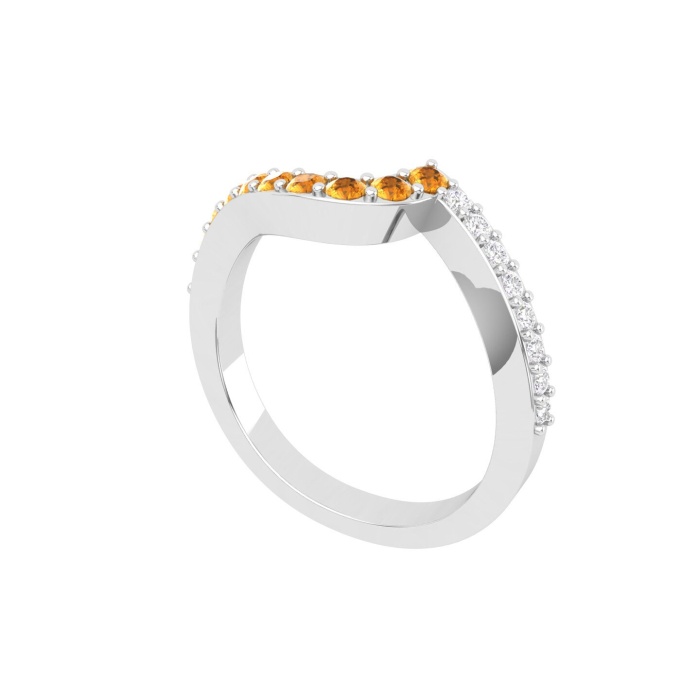 Natural Citrine Dainty 14K Gold Ring, Everyday Gemstone Ring For Her, Dainty Band For Women, November Birthstone Statement Ring, Stackables | Save 33% - Rajasthan Living 12