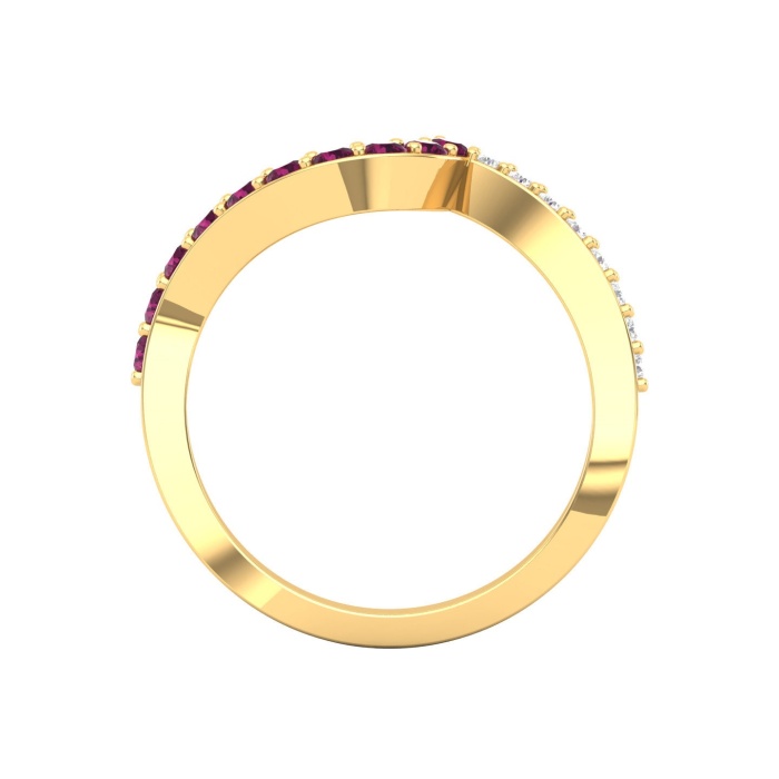 14K Solid Natural Garnet Eternity Band, Gold Wedding Ring For Women, Gold Wedding Ring For Her, January Birthstone Promise Ring | Save 33% - Rajasthan Living 10