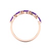 Natural Amethyst 14K Solid Stacking Ring, Rose Gold Statement Ring For Women, February Birthstone Cluster Ring For Her, Everyday Gemstone | Save 33% - Rajasthan Living 19