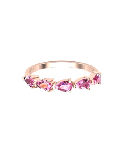 Solid 14K Gold Natural Pink Spinel Ring, Everyday Gemstone Ring For Her, Handmade Jewellery For Women, August Birthstone Stacking Ring | Save 33% - Rajasthan Living 3