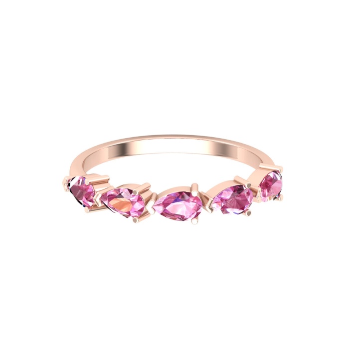 Solid 14K Gold Natural Pink Spinel Ring, Everyday Gemstone Ring For Her, Handmade Jewellery For Women, August Birthstone Stacking Ring | Save 33% - Rajasthan Living 6