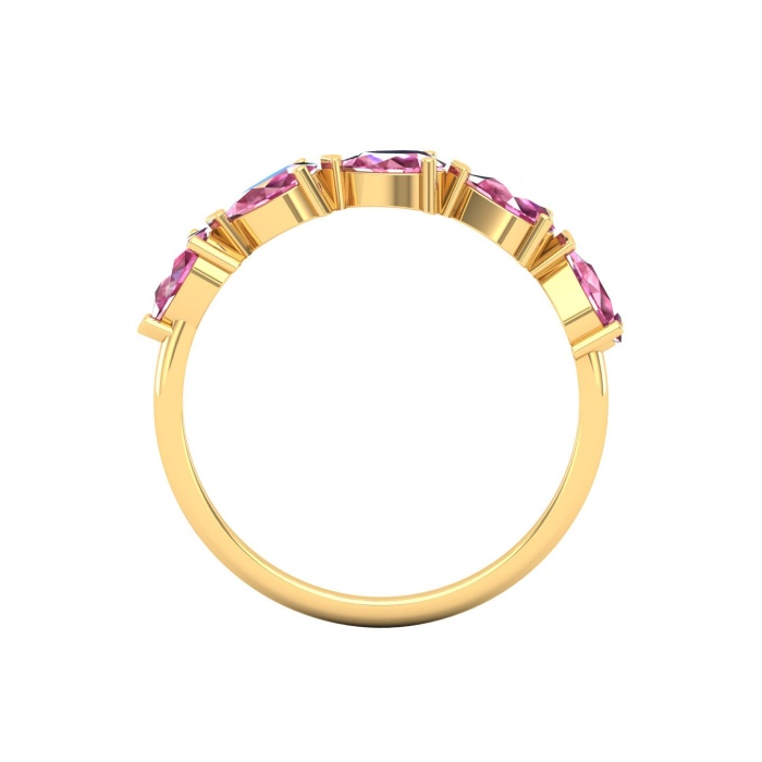 Solid 14K Gold Natural Pink Spinel Ring, Everyday Gemstone Ring For Her, Handmade Jewellery For Women, August Birthstone Stacking Ring | Save 33% - Rajasthan Living 9