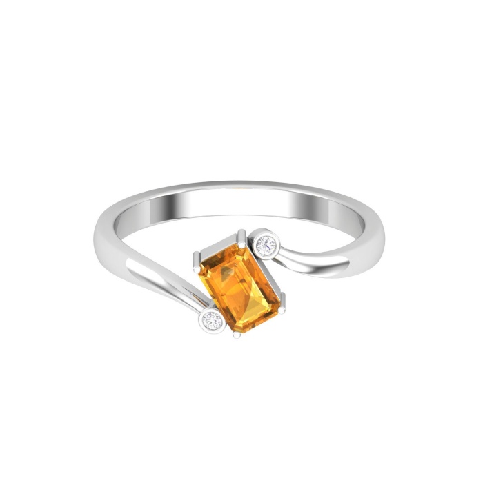 Solid 14K Gold Natural Citrine Ring, Everyday Gemstone Ring For Her, Handmade Jewellery For Women, November Birthstone Statement Ring , Birthday Ring | Save 33% - Rajasthan Living 7