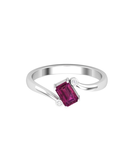 14K Solid Natural Rhodolite Garnet Band, Gold Wedding Ring For Women, Everyday Gemstone Ring For Her, January Birthstone Promise Ring | Save 33% - Rajasthan Living 5