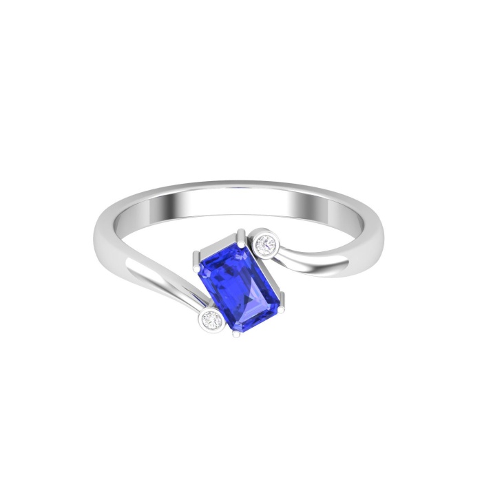 Dainty 14K Gold Natural Tanzanite Ring, Everyday Gemstone Ring For Her, Handmade Jewelry For Women, December Birthstone Ring, Octagon Stone | Save 33% - Rajasthan Living 9