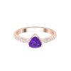 14K Solid Natural Amethyst Statement Ring, Gold Wedding Ring For Women, Everyday Gemstone Jewelry For Her, February Birthstone Diamond Ring | Save 33% - Rajasthan Living 18