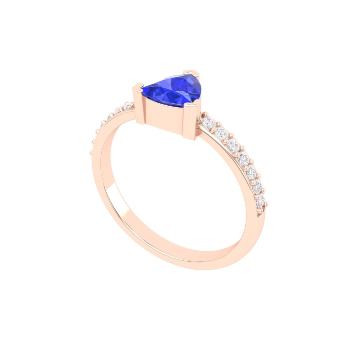 Dainty 14K Gold Natural Tanzanite Ring, Everyday Gemstone Ring For Her, Handmade Jewelry For Women, December Birthstone Stackable Ring | Save 33% - Rajasthan Living 14