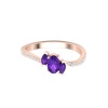 14K Solid Natural Amethyst Statement Ring, Rose Gold Statement Ring For Women, February Birthstone Promise Ring For Her, Everyday Gemstone | Save 33% - Rajasthan Living 16