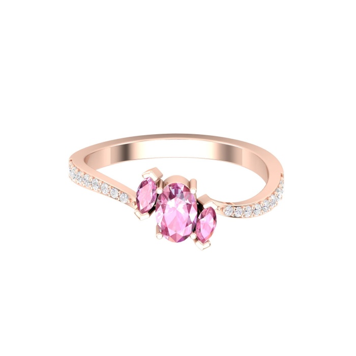 Dainty 14K Gold Natural Pink Spinel Ring, Everyday Gemstone Ring For Her, Handmade Jewellery For Women, August Birthstone Promise Ring | Save 33% - Rajasthan Living 13