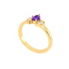 Solid 14K Gold Natural Amethyst Ring, Everyday Gemstone Ring For Her, Handmade Jewelry For Women, February Birthstone Statement Ring For Her | Save 33% - Rajasthan Living 23