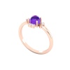 Natural Amethyst 14K Solid Statement Ring, Rose Gold Stacking Ring For Women, February Birthstone Promise Ring For Her, Everyday Gemstone | Save 33% - Rajasthan Living 18