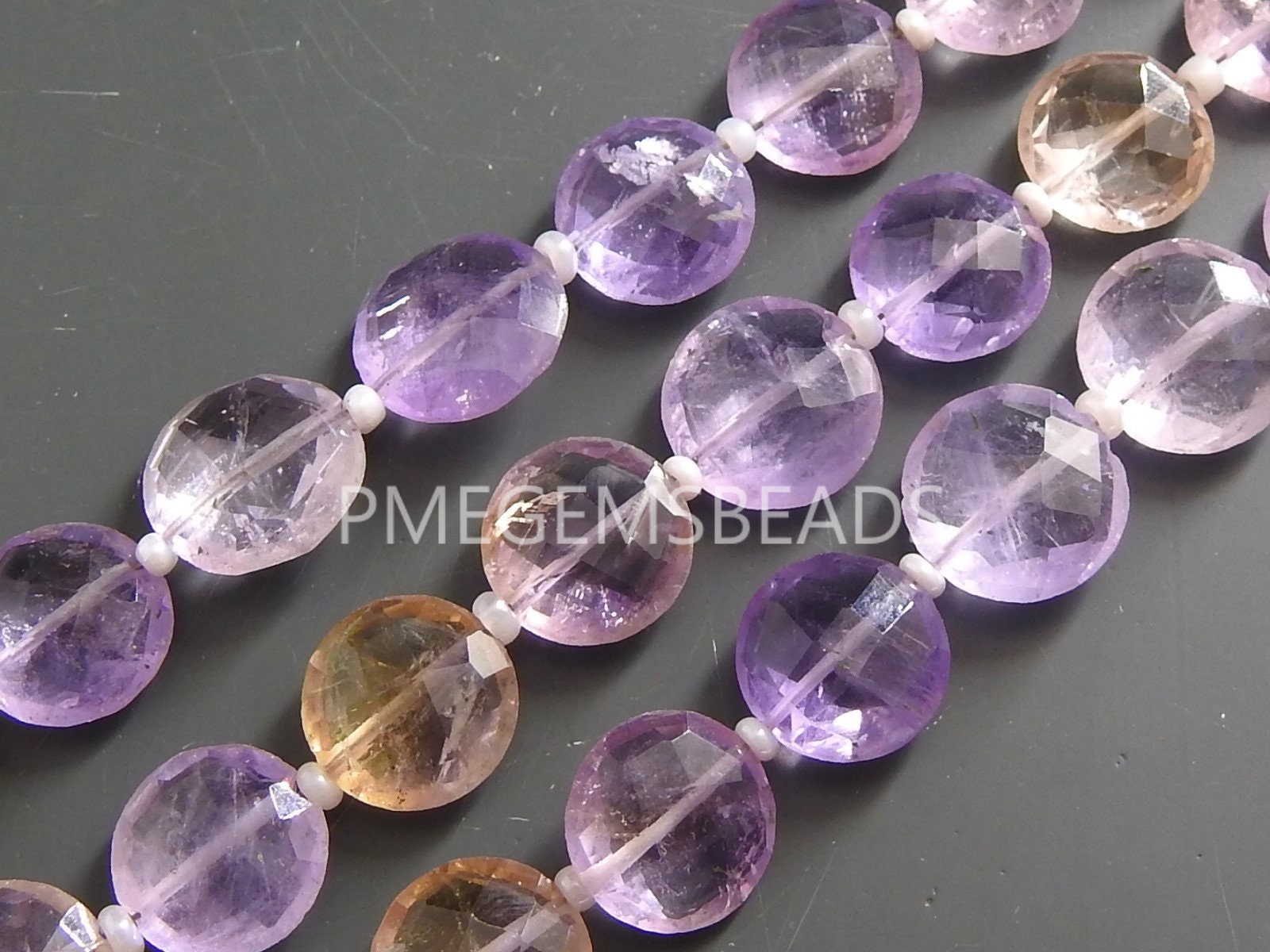 Amethyst Faceted Coins,Button,Wheel,Shaded,Gemstone,Loose Stone,Personalized Gift,For Making Jewelry 20Piece 10X11MM Approx PME(B9) | Save 33% - Rajasthan Living 14