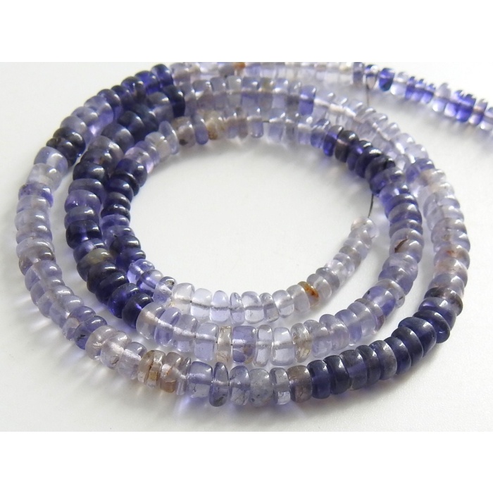Iolite Smooth Roundel Bead,Handmade,Multi Shaded,Loose Stone,Necklace,For Making Jewelry,Blue,Wholesaler 16Inch 4MM Approx 100%Natural B10 | Save 33% - Rajasthan Living 8