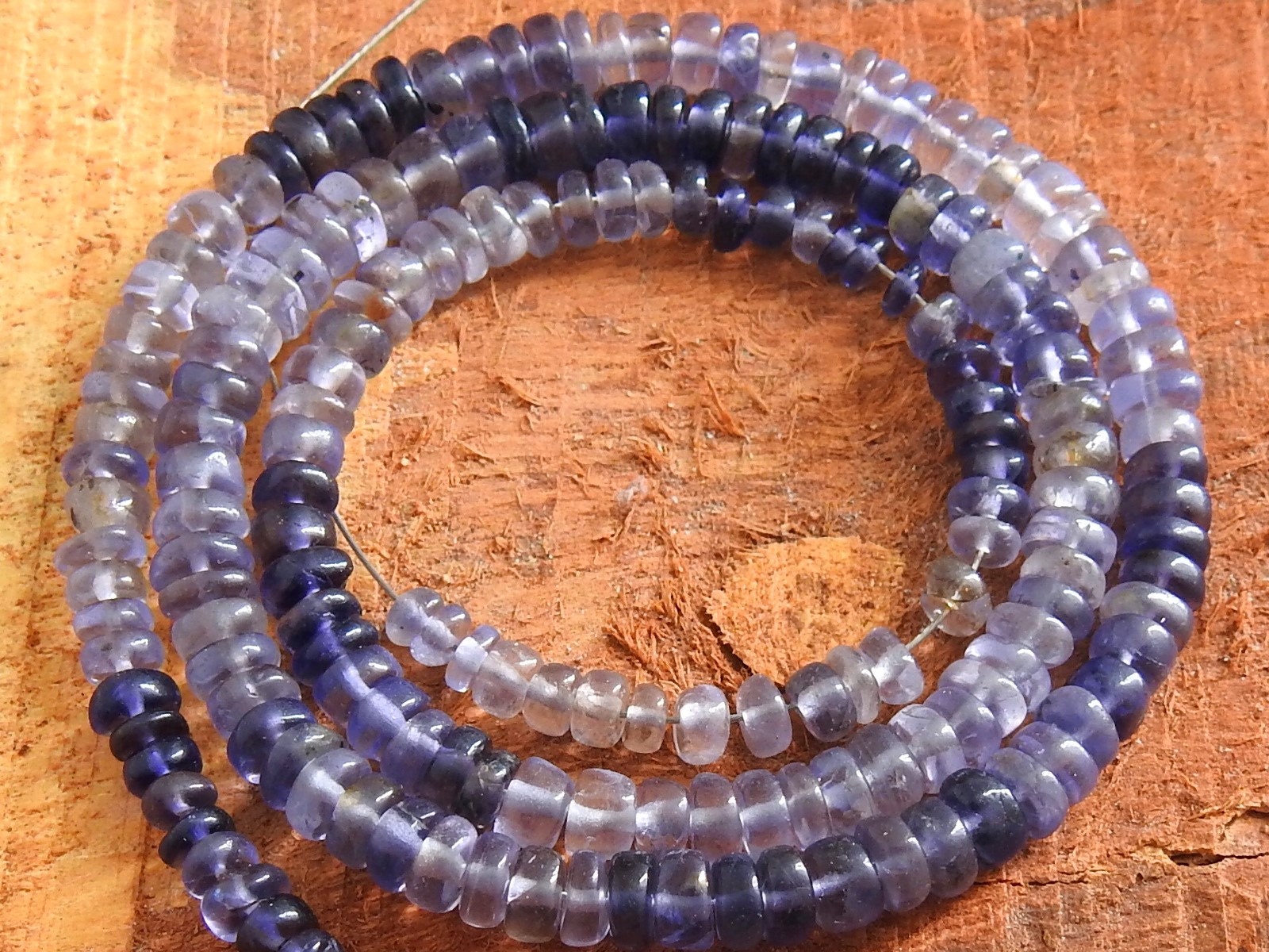 Iolite Smooth Roundel Bead,Handmade,Multi Shaded,Loose Stone,Necklace,For Making Jewelry,Blue,Wholesaler 16Inch 4MM Approx 100%Natural B10 | Save 33% - Rajasthan Living 22