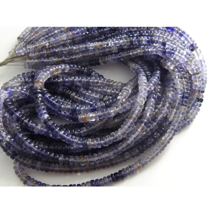 Iolite Smooth Roundel Bead,Handmade,Multi Shaded,Loose Stone,Necklace,For Making Jewelry,Blue,Wholesaler 16Inch 4MM Approx 100%Natural B10 | Save 33% - Rajasthan Living 14