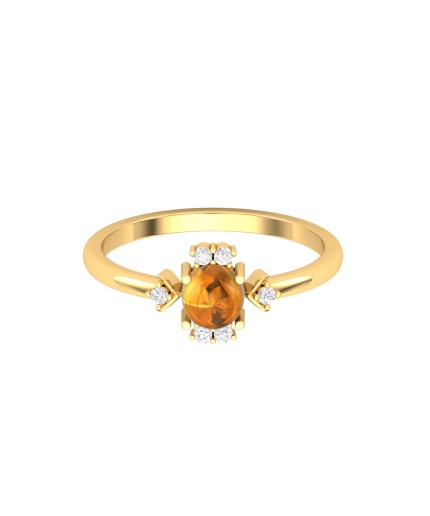 Dainty 14K Gold Natural Citrine Ring, Everyday Gemstone Ring For Her, Handmade Jewellery For Women, December Birthstone Promise Ring | Save 33% - Rajasthan Living