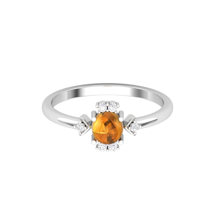 Dainty 14K Gold Natural Citrine Ring, Everyday Gemstone Ring For Her, Handmade Jewellery For Women, December Birthstone Promise Ring | Save 33% - Rajasthan Living 13